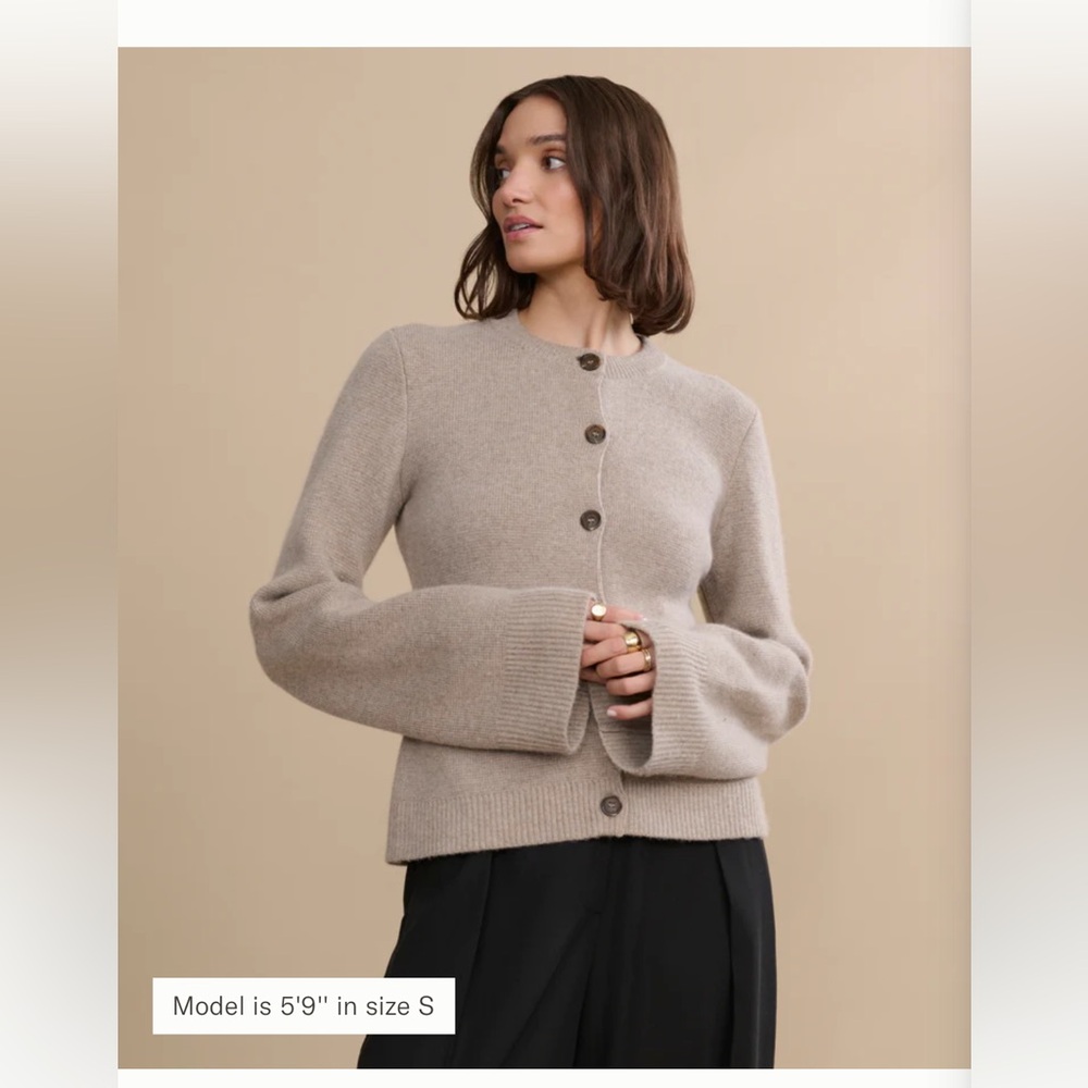 NWT Jenni Kayne Cooper Cardigan in Taupe - Picture 4 of 4